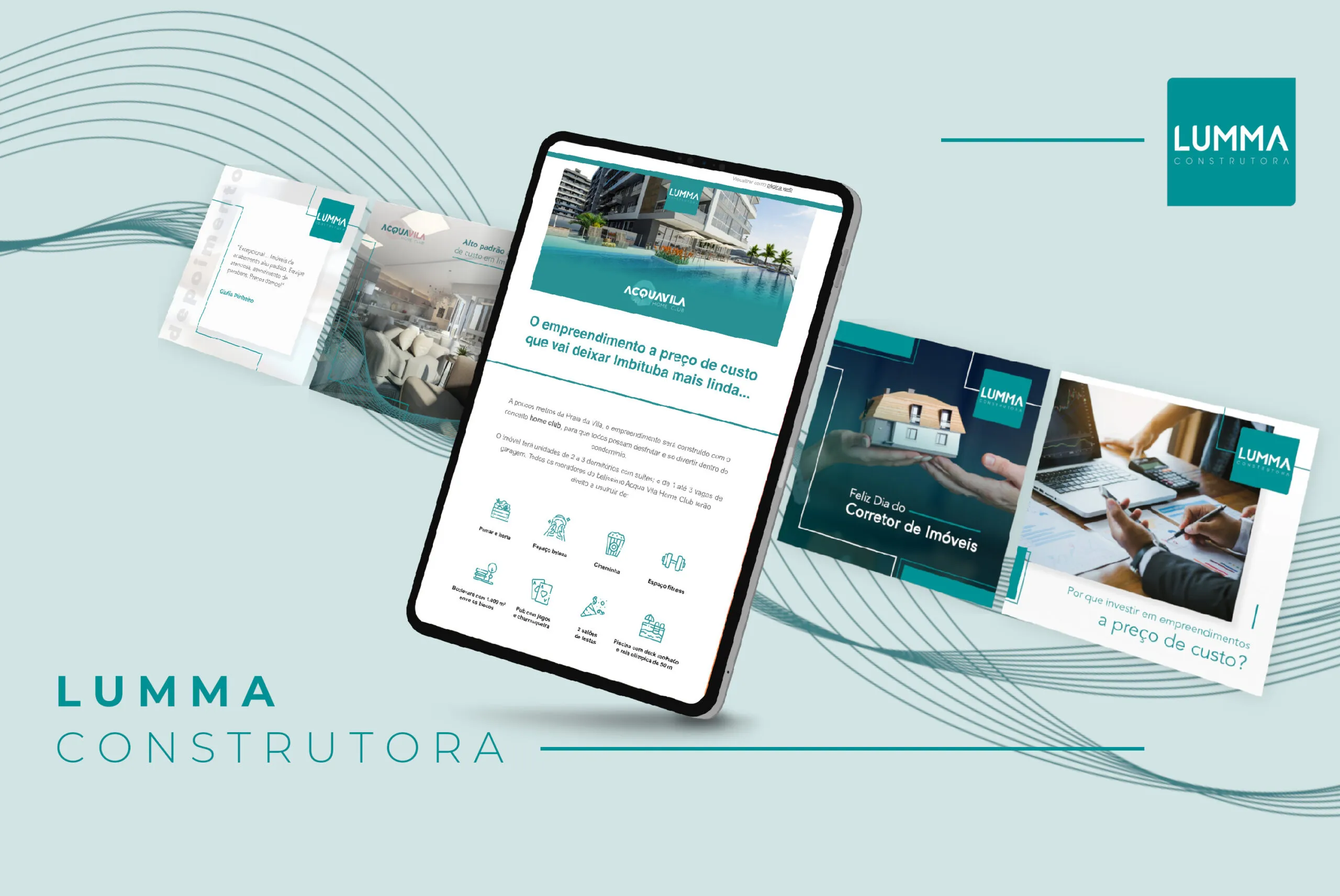Peça de campanha da Lumma Construtora