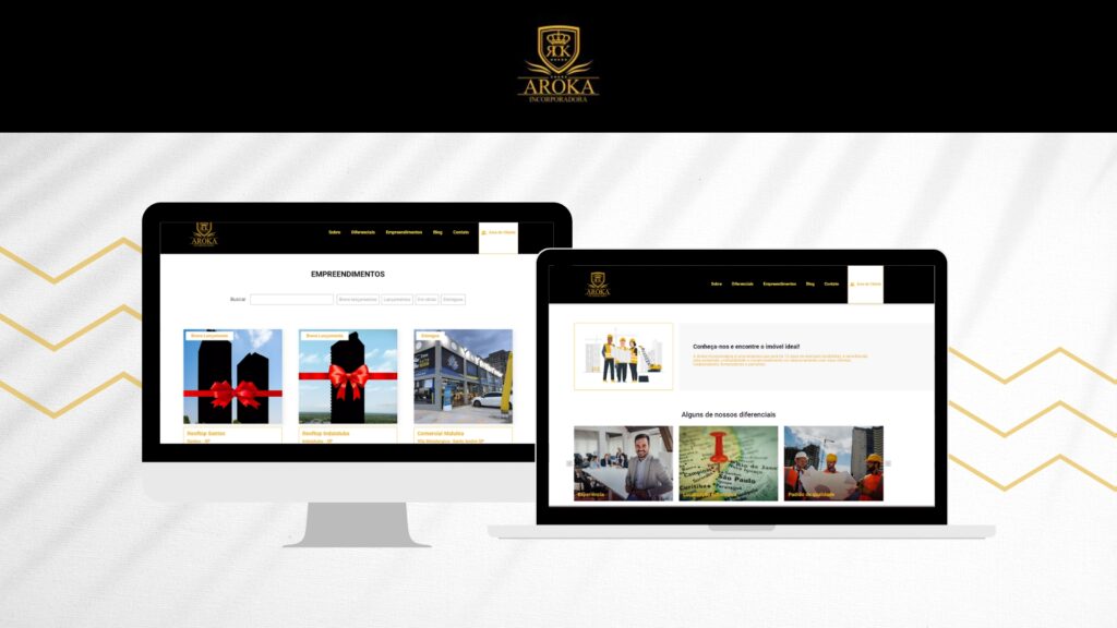 Porfolio do Website da Construtora Aroka