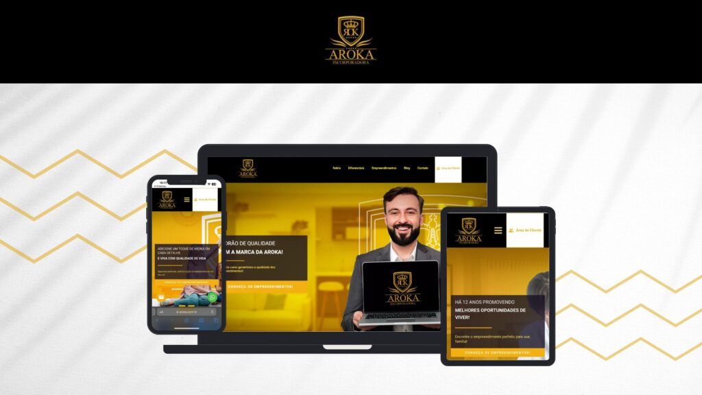 Porfolio do Website da Construtora Aroka